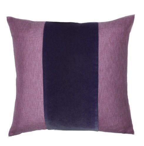FRANKLIN VELVET DEEP PURPLE BAND PILLOW - LE PILLOW COUTURE