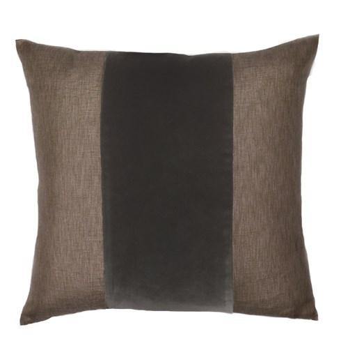 FRANKLIN VELVET FRENCH ROAST BAND PILLOW - LE PILLOW COUTURE
