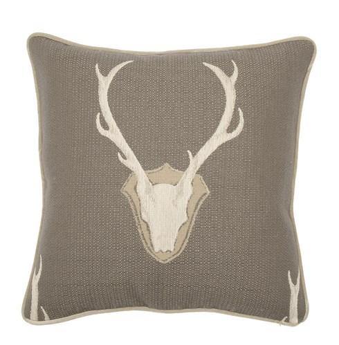 OH DEER PEWTER PILLOW - LE PILLOW COUTURE
